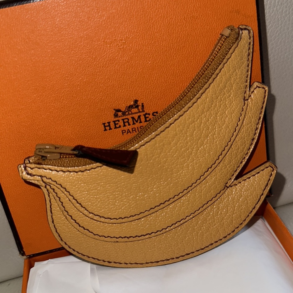 Hermes Paris banana coin purse in Yellow leather new in box - Picture 11 of 11